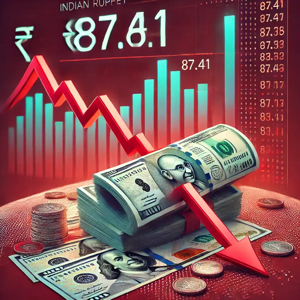 USD to INR Today: डॉलर के मुकाबले रुपया 22 पैसे गिरा, 87.41 पर पहुँचा!