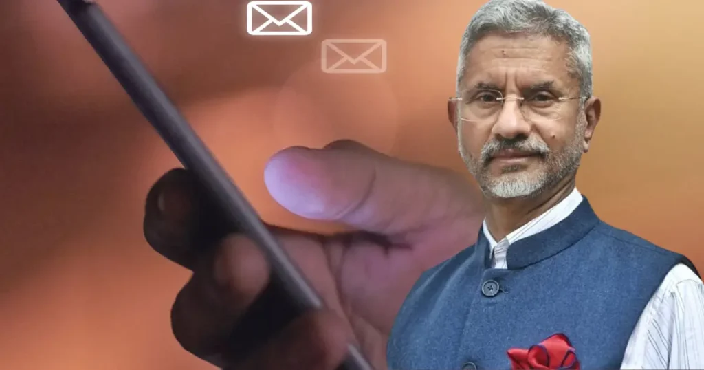 Jaishankar who sent a message to Pakistan via Telegram